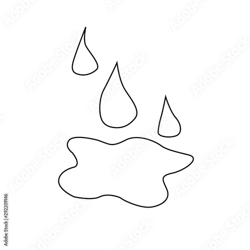 Contour rain and puddle