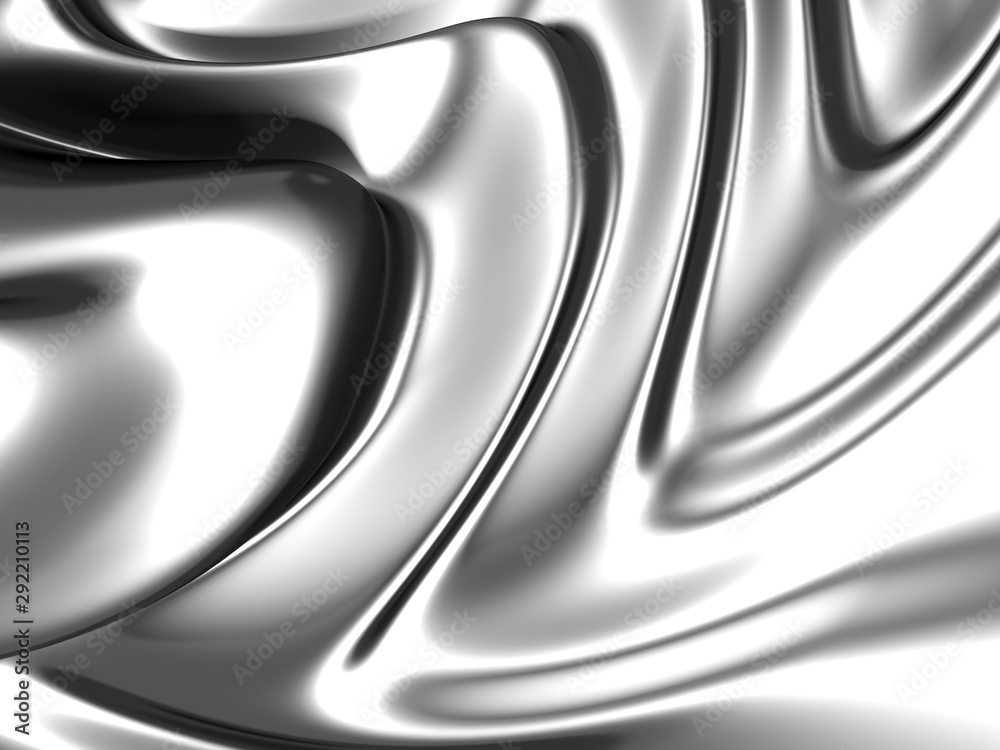 Obraz premium Abstract silver wavy stripes background