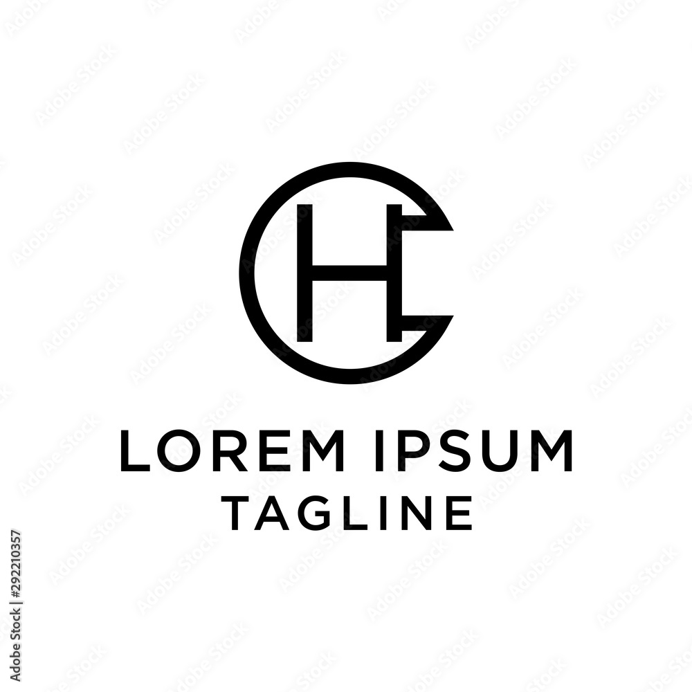 initial letter logo CH, HC logo template initial letter logo CH, HC logo template