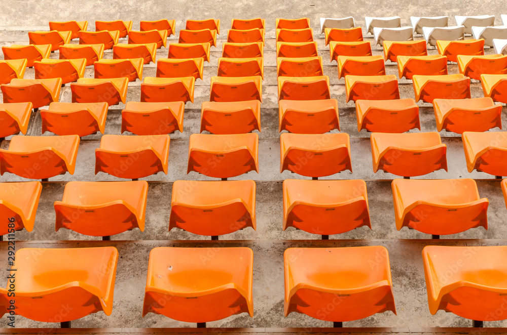 The sport seat grandstand in an empty stadium. The sport seat grandstand in an empty stadium.