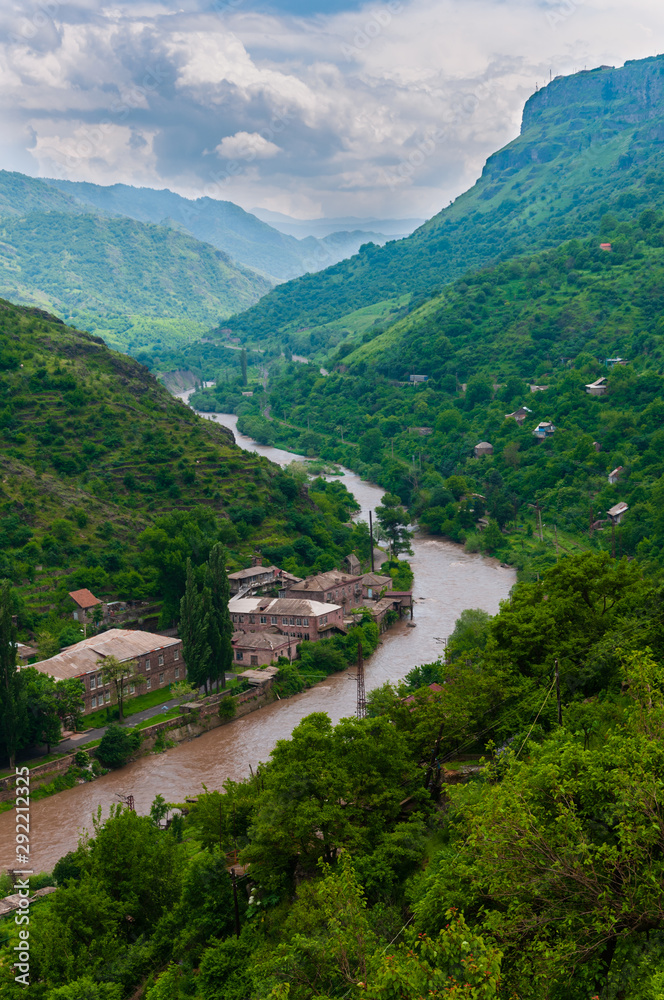 The Debed river canyon with beautiful mountains, Armenia The Debed river canyon with beautiful mountains, Armenia