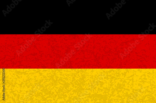 German tricolor flag with horizontal stripes.