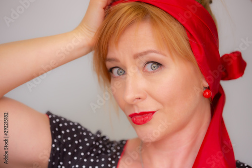 Close-up Of Beutiful Woman On Isolated Background