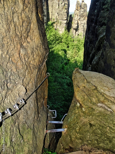 Via ferrata in the Saxon Switzerland photo