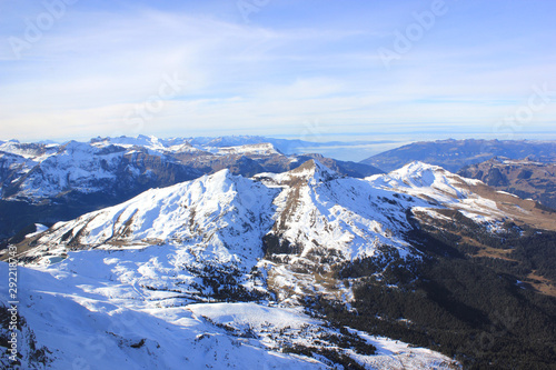 mountains in the bernese oberland in winter