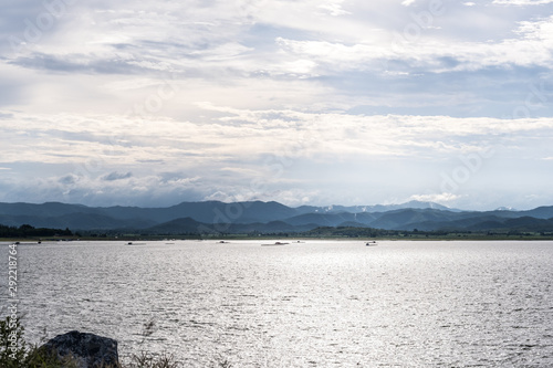 Views of the lake and mountains.