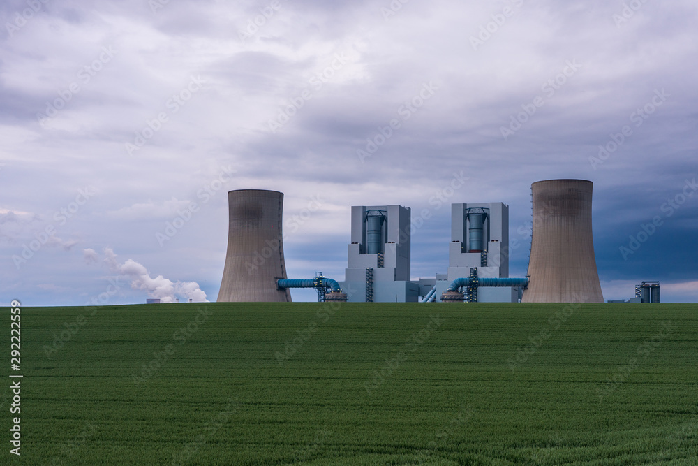 View of the power station Neurath, Germany