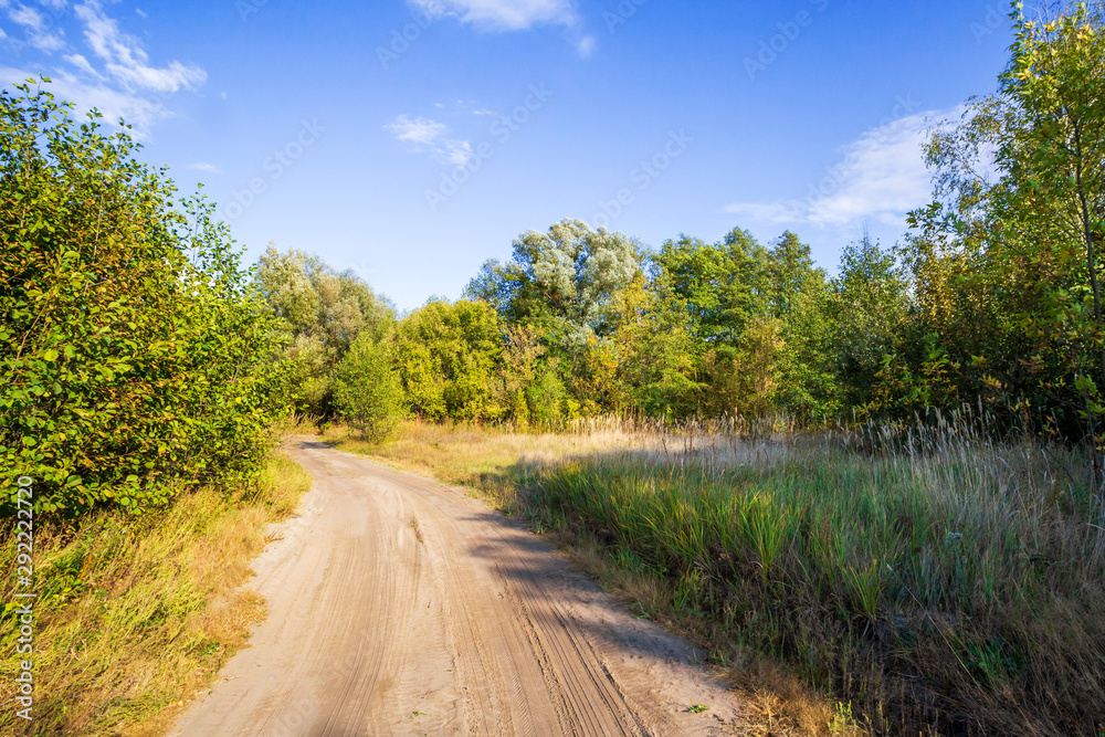 Landscape with dirt road