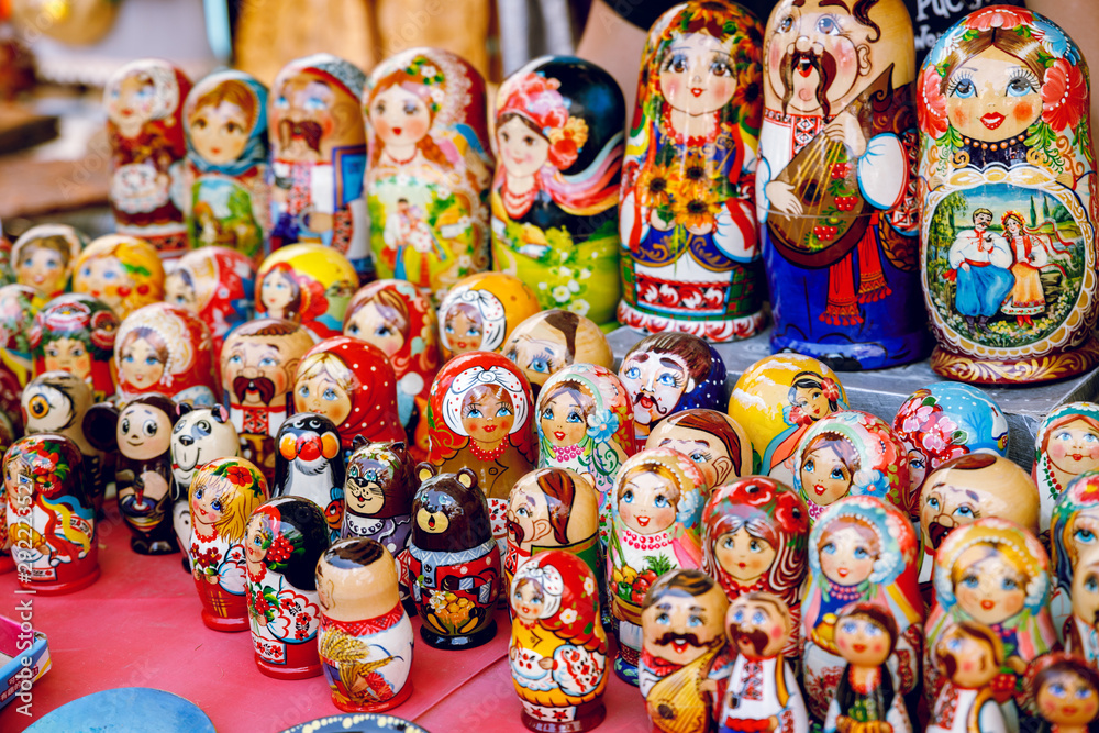 Wooden Nesting Dolls or Russian Matryoshka Dolls for sale in St Petersburg, Russia