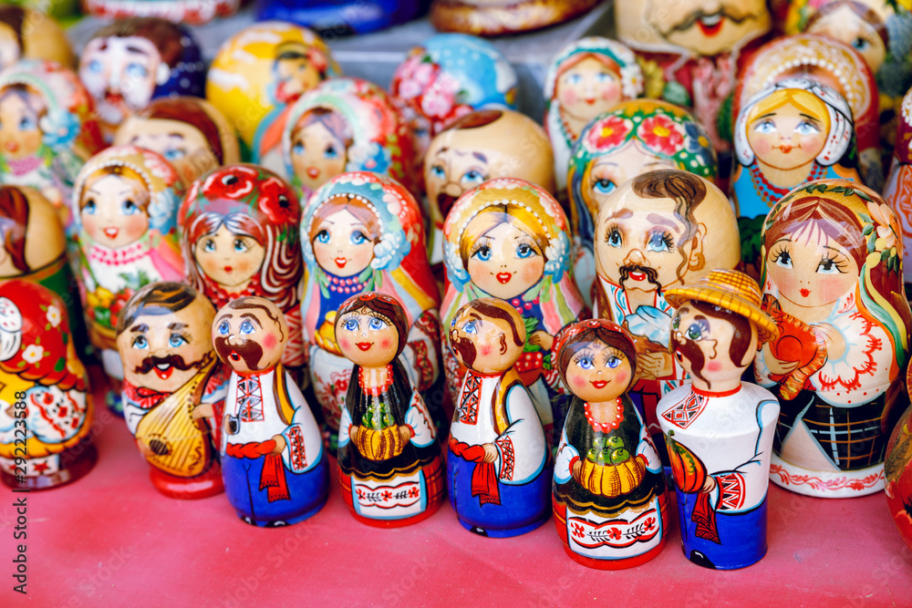 Wooden Nesting Dolls or Russian Matryoshka Dolls for sale in St Petersburg, Russia
