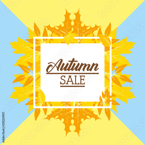 autumn sale square seasonal frame
