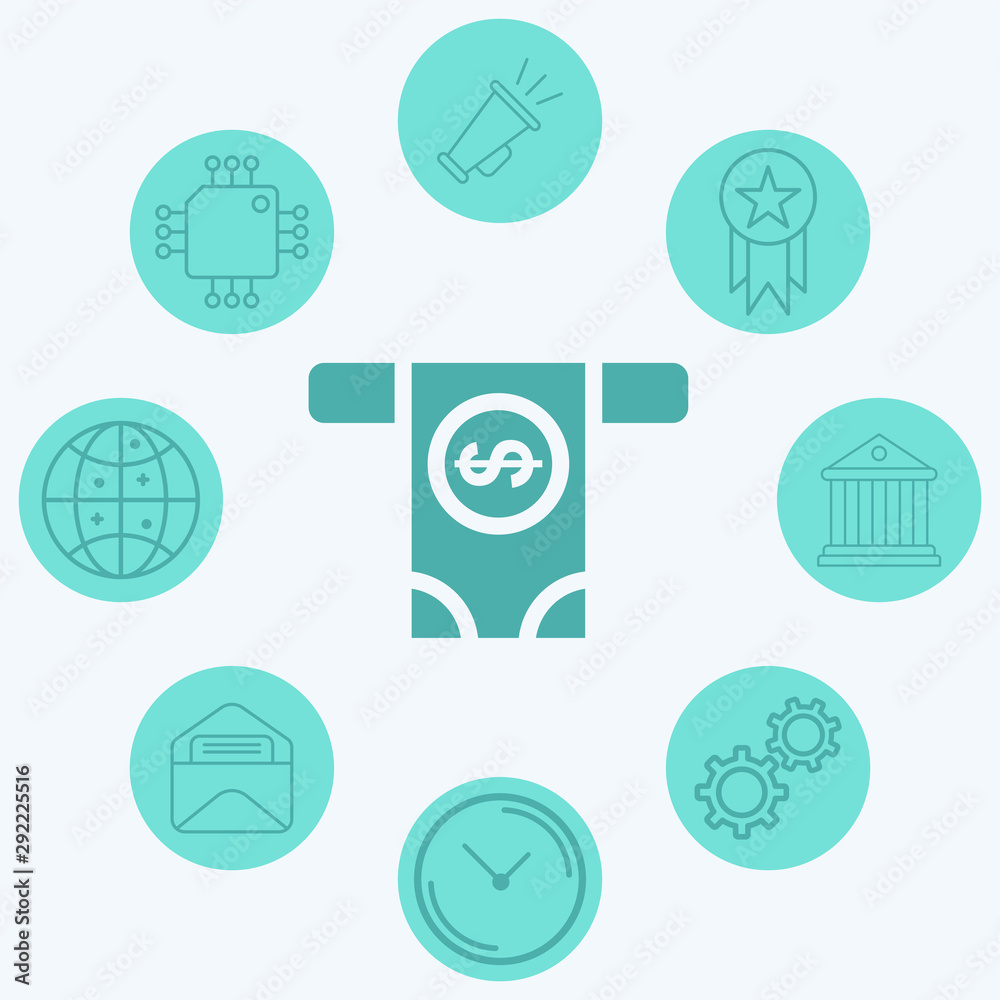Cash withdrawal vector icon sign symbol Cash withdrawal vector icon sign symbol