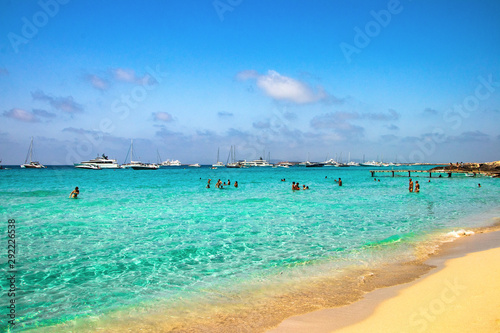 beach and tropical sea from Formentera-Ibiza