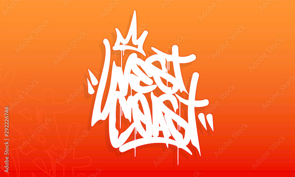 west logo graffiti Stock-vektor | Adobe Stock
