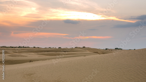 Sunset in Thar desert in rajasthan - india