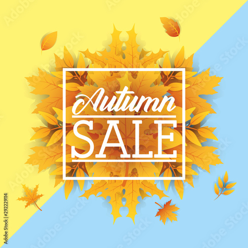 autumn sale square seasonal frame
