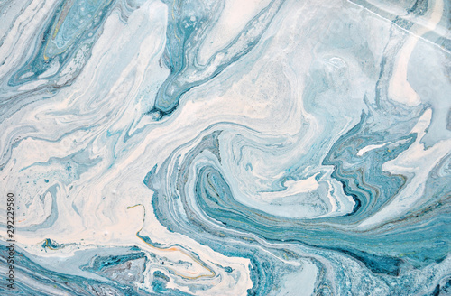 Blue marble abstract acrylic background. Marbling artwork texture. Liquid acrylic pattern