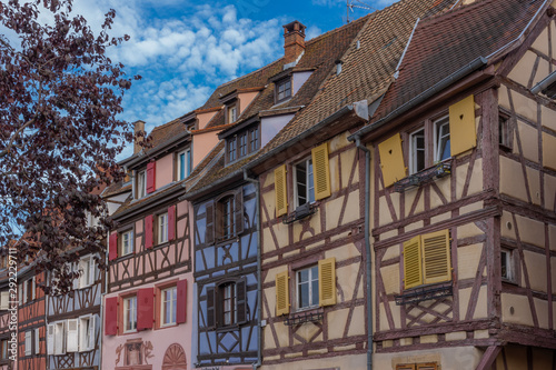 Colmar, France - 09 16 2019: Colorful facades in the little Venice