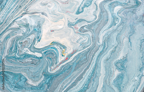 Blue marble abstract acrylic background. Marbling artwork texture. Liquid acrylic pattern