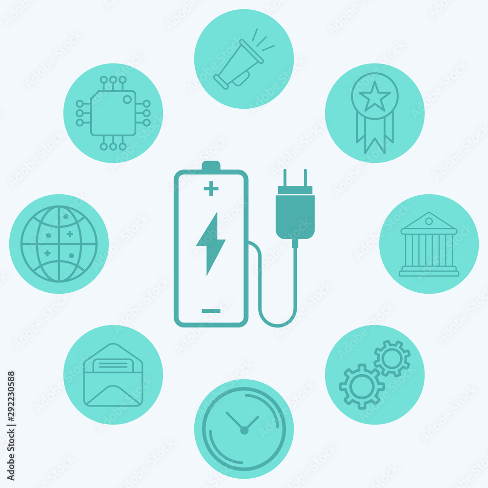 Charging vector icon sign symbol Charging vector icon sign symbol