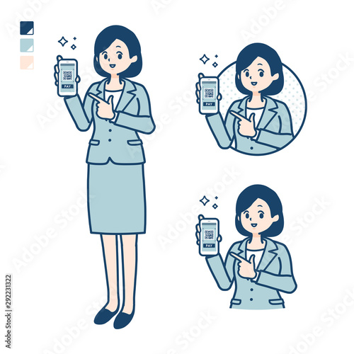 simple type suit business woman_cashless recommend
