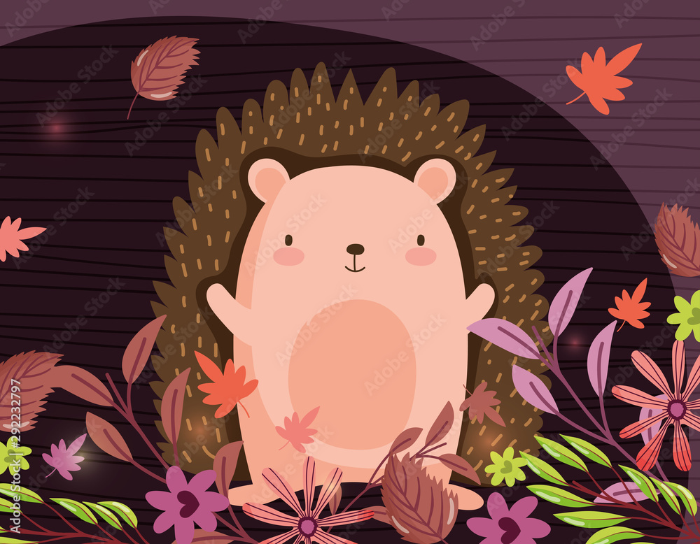Obraz cute animal hello autumn design