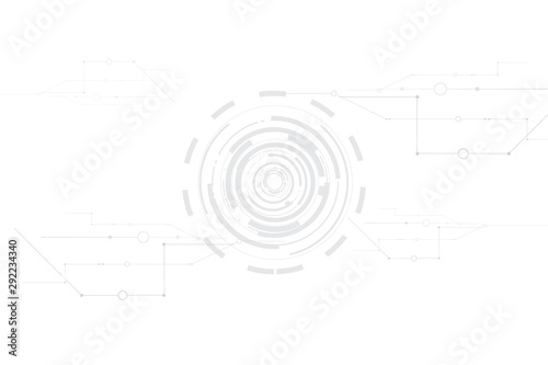 Abstract digital and technology on white background.Graphic modern internet network cover business.Digital design communication data web concept.Creative hi-tech wheel circle vector.illustration.EPS10