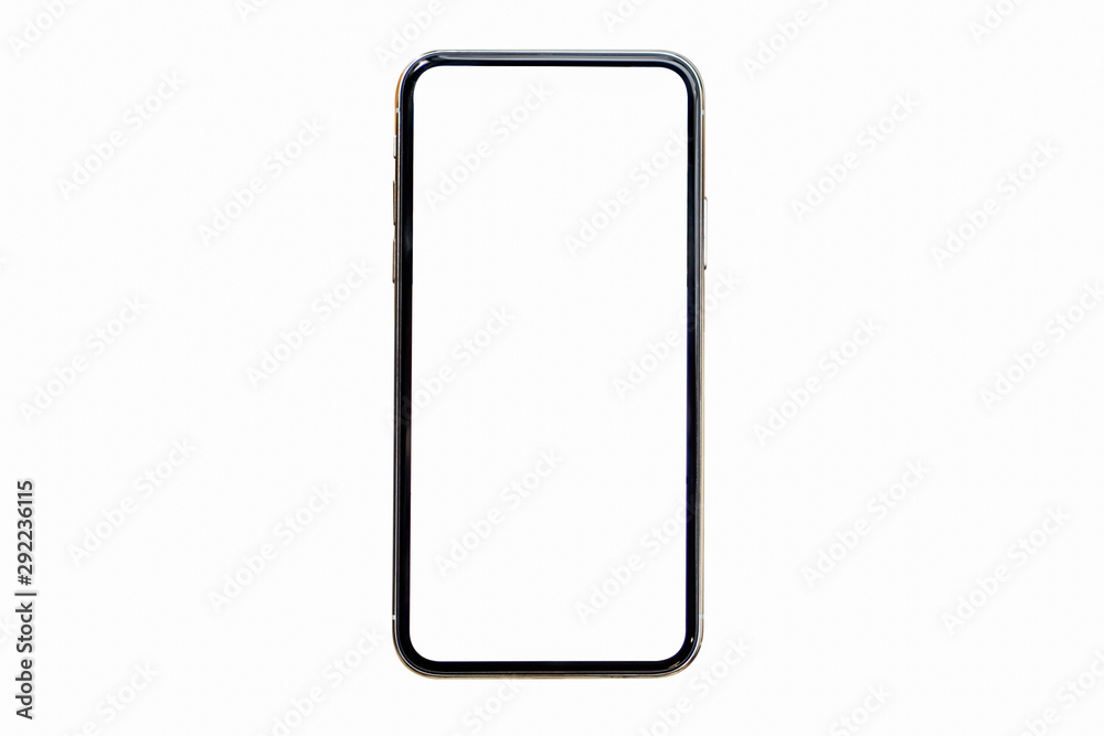 Black smartphone with blank screen isolated on white background. Mockup to showcasing mobile web-site design or screenshots your applications - Clipping Path Black smartphone with blank screen isolated on white background. Mockup to showcasing mobile web-site design or screenshots your applications - Clipping Path