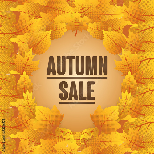 autumn sale seasonal label icon
