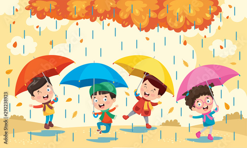 Vector Illustration Of Autumn Season