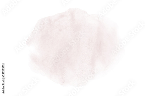 Abstract watercolor background image with a liquid splatter of aquarelle paint, isolated on white. Dark red tones