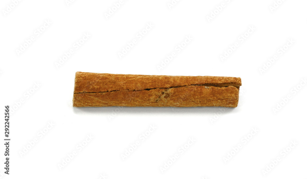 Cinnamon sticks isolated on white background with shadow. Spice Cinnamon sticks.