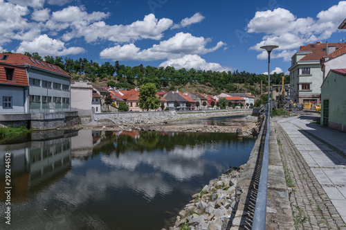 River Jihlava in Trebic city Czech Republic
