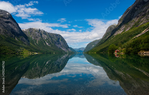 View on Jolstravatn lake, Jolster, Norway. July 2019