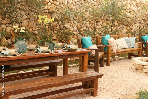 Expoflora/Holambra/Brazil - 09/20/2019 : decorated garden table