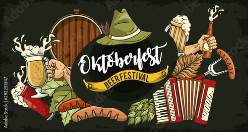 Oktoberfest Celebration, Beer festival banner design