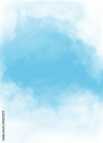 vector clouds and smoke on blue sky