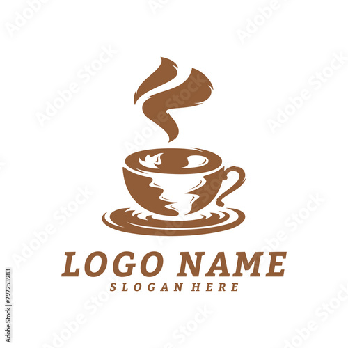Coffee logo design vector template. Coffee label  Badge  Emblem. Illustration