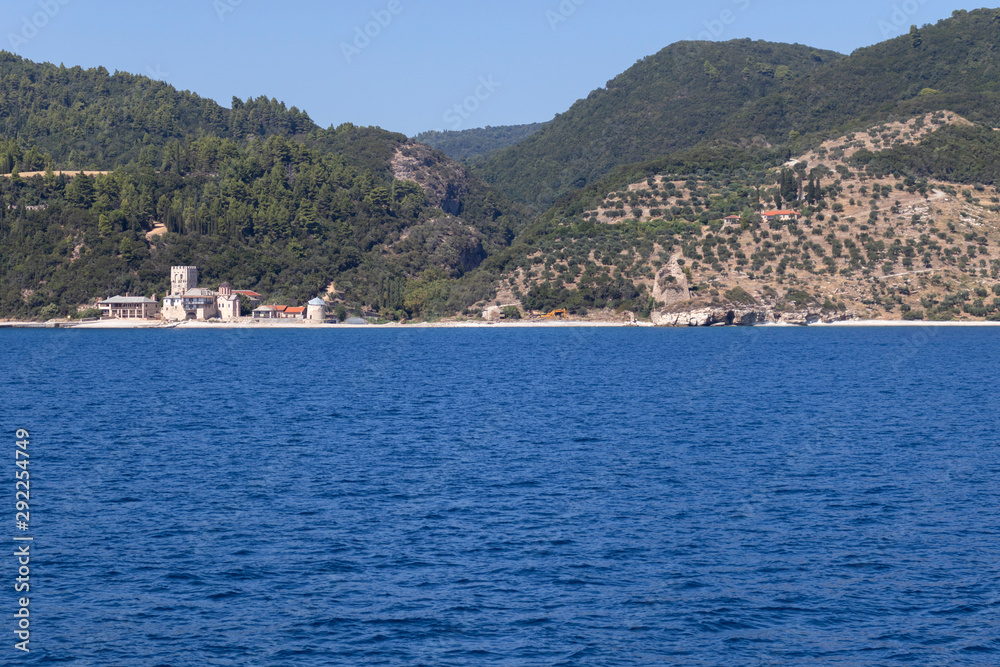 Landscape of Mount Athos, Greece