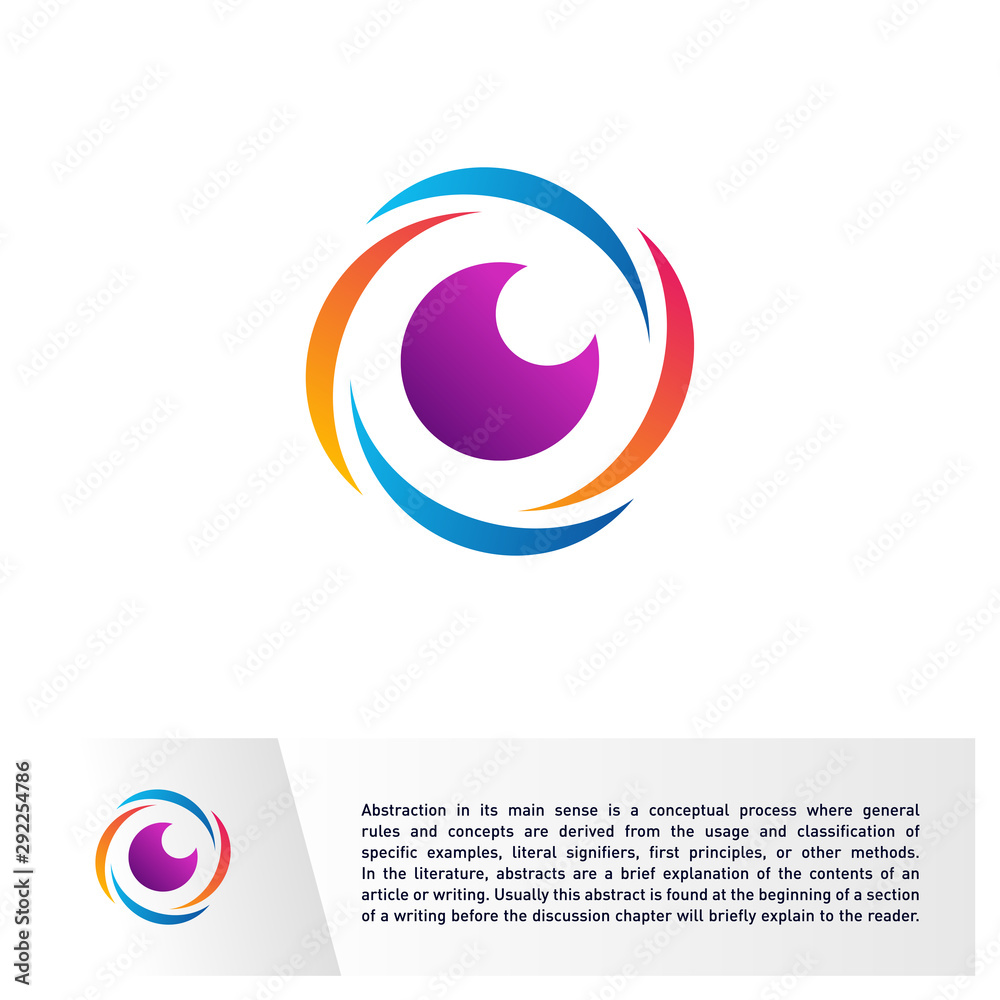 Eye Logo design vector template. Spiral Vision, Vortex, Circle. Colorful Icon Eye Logo design vector template. Spiral Vision, Vortex, Circle. Colorful Icon