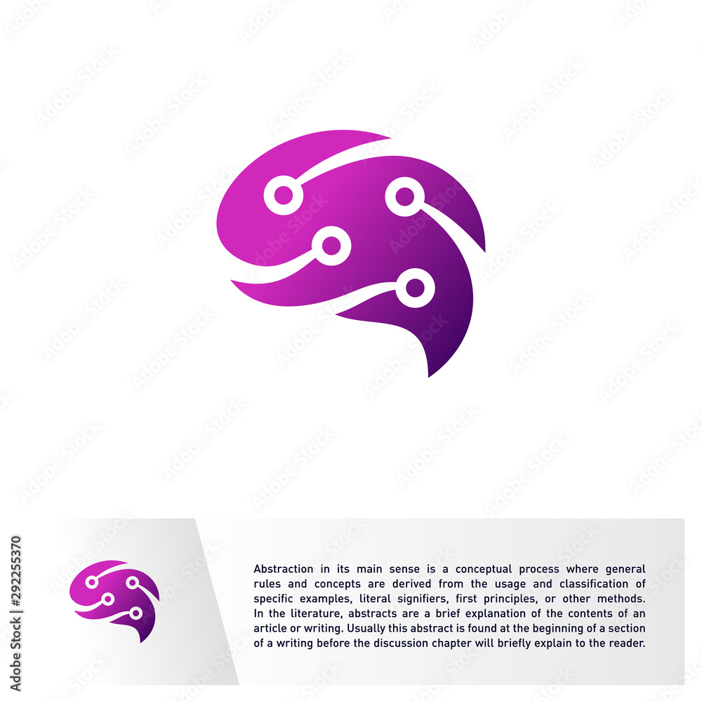 Connected Brain Logo Template. Technology Brain, Creative mind, learning and design icons. People symbols. Colorful Icon Connected Brain Logo Template. Technology Brain, Creative mind, learning and design icons. People symbols. Colorful Icon