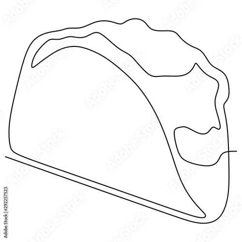 Taco one line drawing junk ...