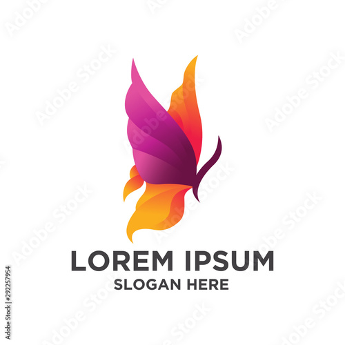 Butterfly Full colour logo Template