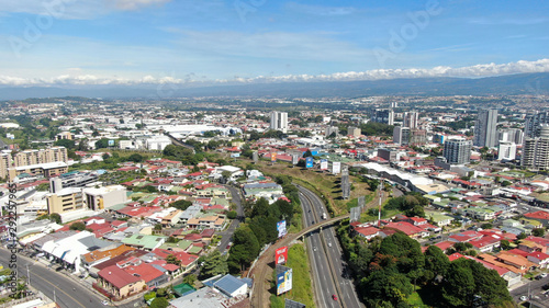 Aerial View of La Sabana, rohrmoser, pavas, and Escazu photo