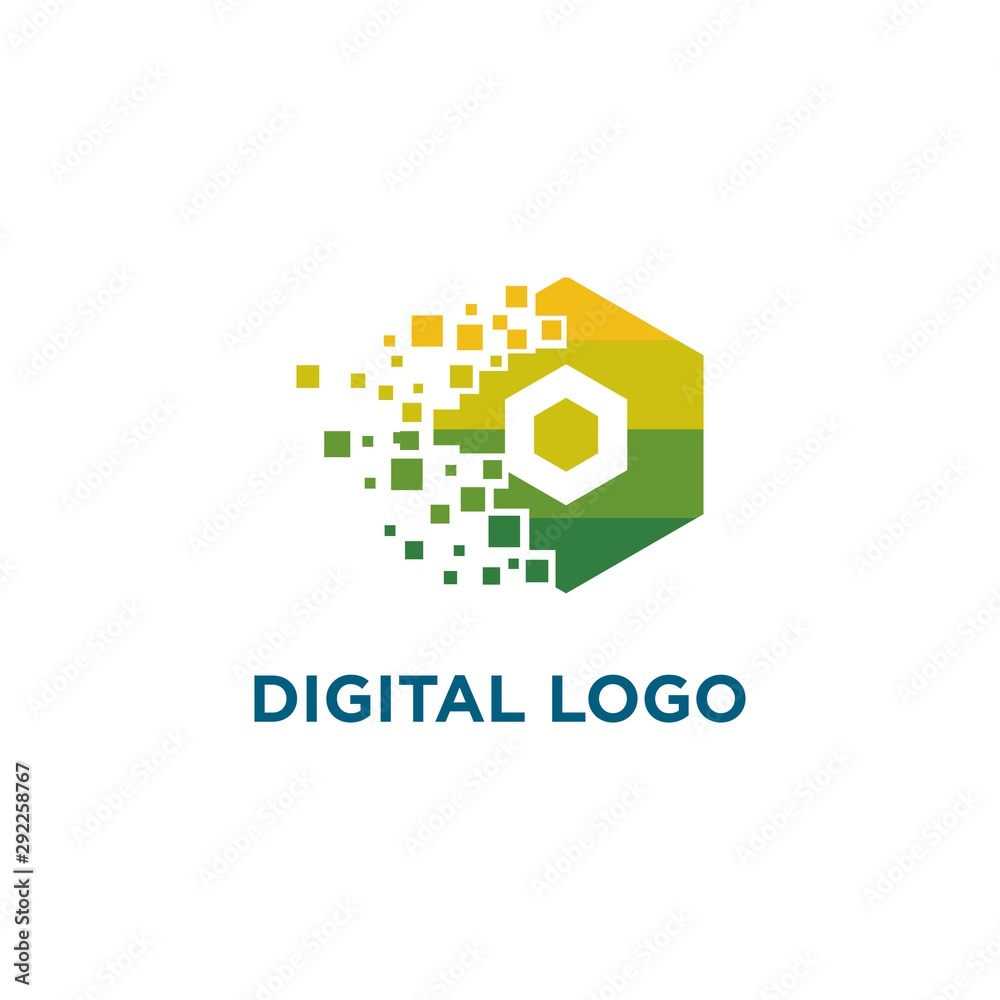 Digital Abstract Technology Logo Stock Vector Digital Abstract Technology Logo Stock Vector