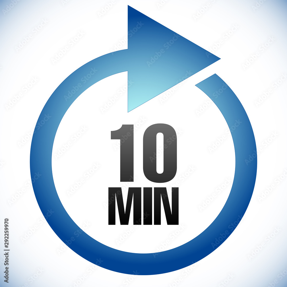 10 minute Turnaround time (TAT) icon. Interval for processing, return to customer. Duration, latency for completion, request fulfilling 10 minute Turnaround time (TAT) icon. Interval for processing, return to customer. Duration, latency for completion, request fulfilling