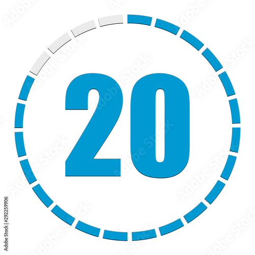 1-24 sectioned indicator circular chart, graph. Circle with 24 segments, sections info-graph element. Circular chart, graph as progress, step, completion indicator