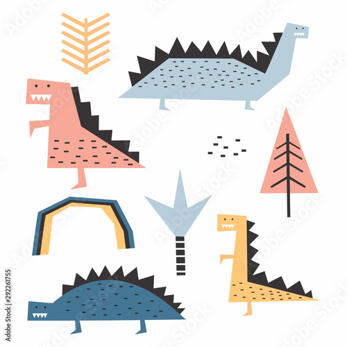 dinosaur scandinavian drawi...