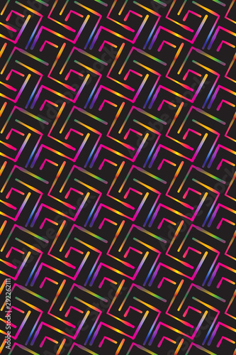 modern colorful geometric seamless pattern tile with organic shapes and neon bright colors. for festive surface designs, templates, posters, banners, fabric and textile. seamless design