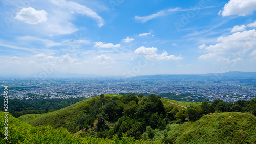 若草山からの眺望 奈良市街 山頂